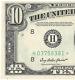 10 Dollar Fed Reserve Note Error Green Currency Seal Ten Collectible 1950 Bill