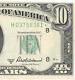 10 Dollar Fed Reserve Note Error Green Currency Seal Ten Collectibles 1950 Bill