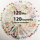 120 Pcs 120 Countries World Banknotes Collection Currency Unc Set Paper Money
