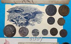 1861 1863 Civil War Lot Georgia South Carolina Currency Culls Holed Seated Dug