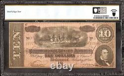 1864 $10 Charles F. Gunther Collection Chicago Confederate States Note Pcgs 30