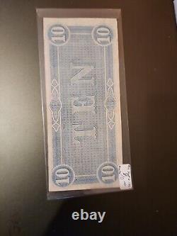 1864 Confederate States of America Currency $10 Dollar Collectable