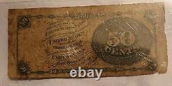 1866 Fractional Currency 50 Cent Collectible Paper Currency