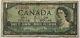 1954 Ottawa Canada One Dollar Bill Queen Elizabeth Ii Qeii Qe2 Collectable