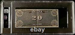 1962 Topps CIVIL War News Currency $20 Graded Psa 7 Nm Serial # 1372
