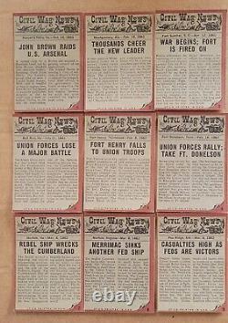 1962 Topps Civil War News 88 Card set+17 Currency Bills+Custom Binder