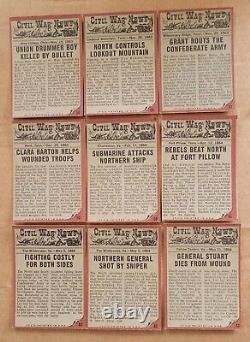 1962 Topps Civil War News 88 Card set+17 Currency Bills+Custom Binder