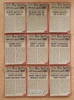 1962 Topps Civil War News 88 Card set+17 Currency Bills+Custom Binder