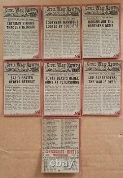 1962 Topps Civil War News 88 Card set+17 Currency Bills+Custom Binder