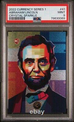 2022 Cardsmiths Currency Series 1 Abraham Lincoln #41 Crystal Sparkle RC PSA 9