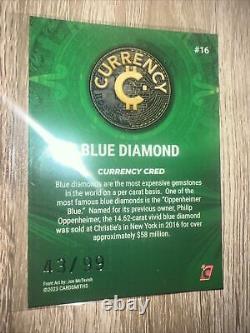 2023 Cardsmiths Currency Blue Diamond #16 Emerald Gemstone Refractor #43/99 Rare