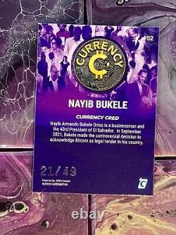 2023 Cardsmiths Currency Purple Amethyst #52 Nayib Bukele Rookie Card 21/49