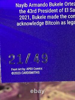 2023 Cardsmiths Currency Purple Amethyst #52 Nayib Bukele Rookie Card 21/49