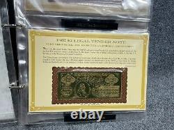 22kt Gold Replicas of Classic U. S. Paper Currency Collection