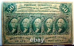3 Nice Vintage Fractional Currency Notes10,25, &50 Cent Notesstart A Collection