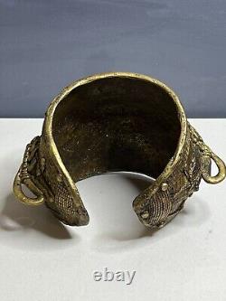 African Art Nigerian Scorpion Bronze Currency Bracelet