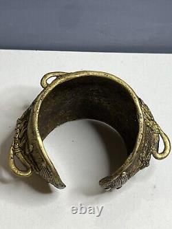 African Art Nigerian Scorpion Bronze Currency Bracelet