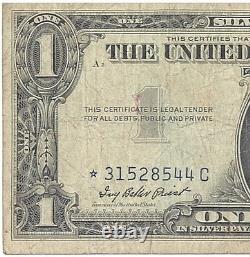 Antique star silver certificate error note collectible currency 1 dollar 1.00 us