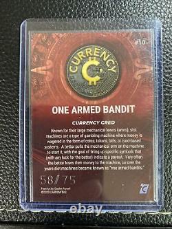 CARDSMITHS Currency S2 ONE ARMED BANDIT #10 Garnet Gemstone Refractor 58/75 USA