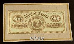 CIVIL War Currency CDV 500 Dollars Photo Treasury Note Rare