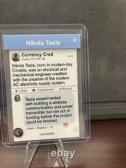 Cardsmiths Currency Series 1 #7 Nikola Tesla RCLogo Misprint RARE HoloFoil