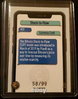 Cardsmiths Currency Series 1 S1 STOCK TO FLOW Emerald Gem Refractor /99 Card#22