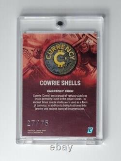 Cardsmiths Currency Series 2. #24 Cowrie Shells Garnet Gemstone Refractor 27/75