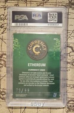 Cardsmiths Currency Series 2 #41 Ethereum Emerald Gemstone Refractor PSA 8