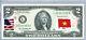 Collectible Us Currency Uncirculated 2 Dollar Bill $2 Stamp Country Flag Vietnam