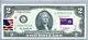 Collectible Us Currency Uncirculated $2 Dollar Bill Stamps Flag Pitcairn Islands