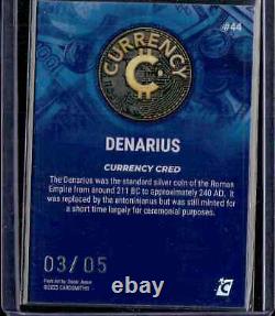 DENARIUS #44 2023 Cardsmiths Currency S2 SAPPHIRE Gemstone REFRACTOR # 3/5