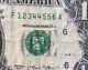 Fancy Serial Number Ladder 12344556 $1 Dollar Bill Collectible Currency Note