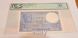 France, 10 Francs, Minerve, 1918, UNC, 73a PCGS 63 Ibrahim Salem Collection
