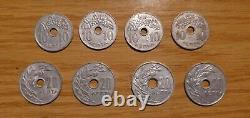 Greek Hole Coins Collection Drachma Currency Lepta 10, 20 1954 1959 1966 1969