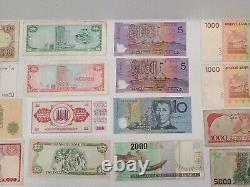 Lot Of 34 MIXED WORLD Currency collection Circulated Multi Denom & years, Rares