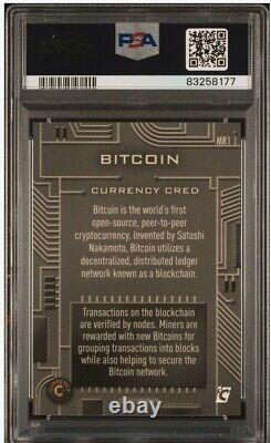 MR1 Meta Rare Bitcoin Crystal Sparkle 2022 Cardsmiths Currency Series 1 PSA 9
