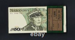 POLAND 50 Zlotych P-142 1988 x 100 Pcs UNC Lot PACK BUNDLE Polish Currency NOTE