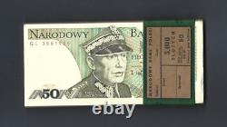 POLAND 50 Zlotych P-142 1988 x 100 Pcs UNC Lot PACK BUNDLE Polish Currency NOTE