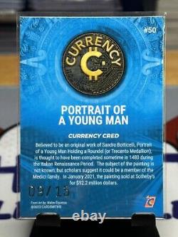 PORTRAIT OF A YOUNG MAN #50 2023 Cardsmiths Currency S2 AQUA Gem /15