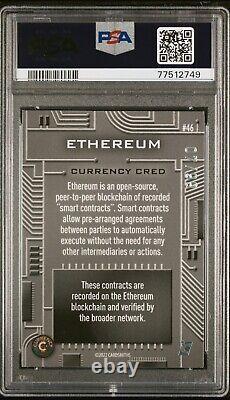 PSA 8 #D/99 2022 Cardsmiths Currency Emerald Refractor Ethereum Pop 2 None Above