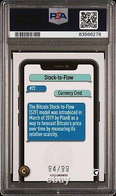 PSA 8 #d/99 Emerald Green 2022 Cardsmiths Currency Series 1 Stock-to-Flow #22 Gd