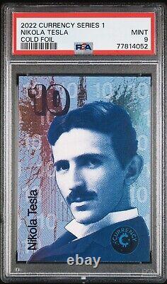 PSA 9 Cardsmiths Currency 1st Edition Nikola Tesla Cold Foil POP 5 None Above