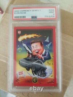 PSA 9 Cardsmiths Currency Elon Musk #28A 1st Edition Pop 2 Tesla SpaceX Twitter
