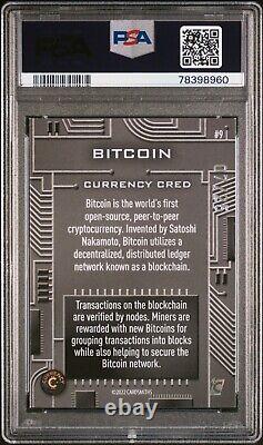 PSA 9 #D/25 2022 Cardsmiths Currency 1st Edition Bitcoin #9 Ruby red Pop 1