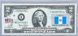 Paper Money US Two Dollar Note $2 2003 I Currency Collection Gift Flag Guatemala