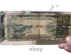 RARE Real $10 Bill From Year 1913 US Currency Collectible USD Printed In Boston