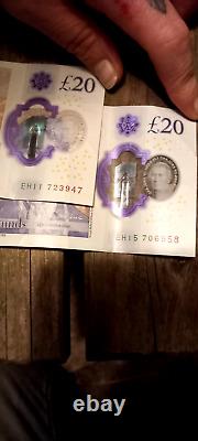 Rare Charles III £20 Note EH-11 & EH-15 Collectible Currency