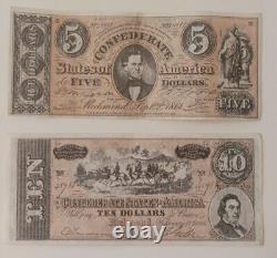 Rare Lot (9) 1965 A&BC Civil War News Currency 9 Different Variations VG