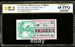 Schwan 901 Series 661 5¢ Military Payment Certificate PCGS 68 PPQ Only 1 Finer