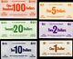 Set Of 6 Practice Money Americana Miscellaneous